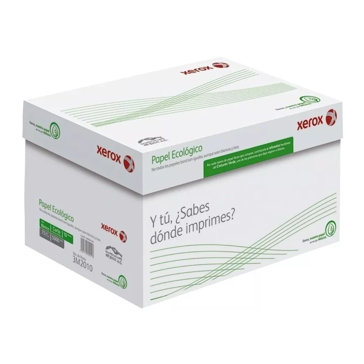 Caja Papel Xerox Ecologico Tamaño Oficio 5000 Hojas Blancas