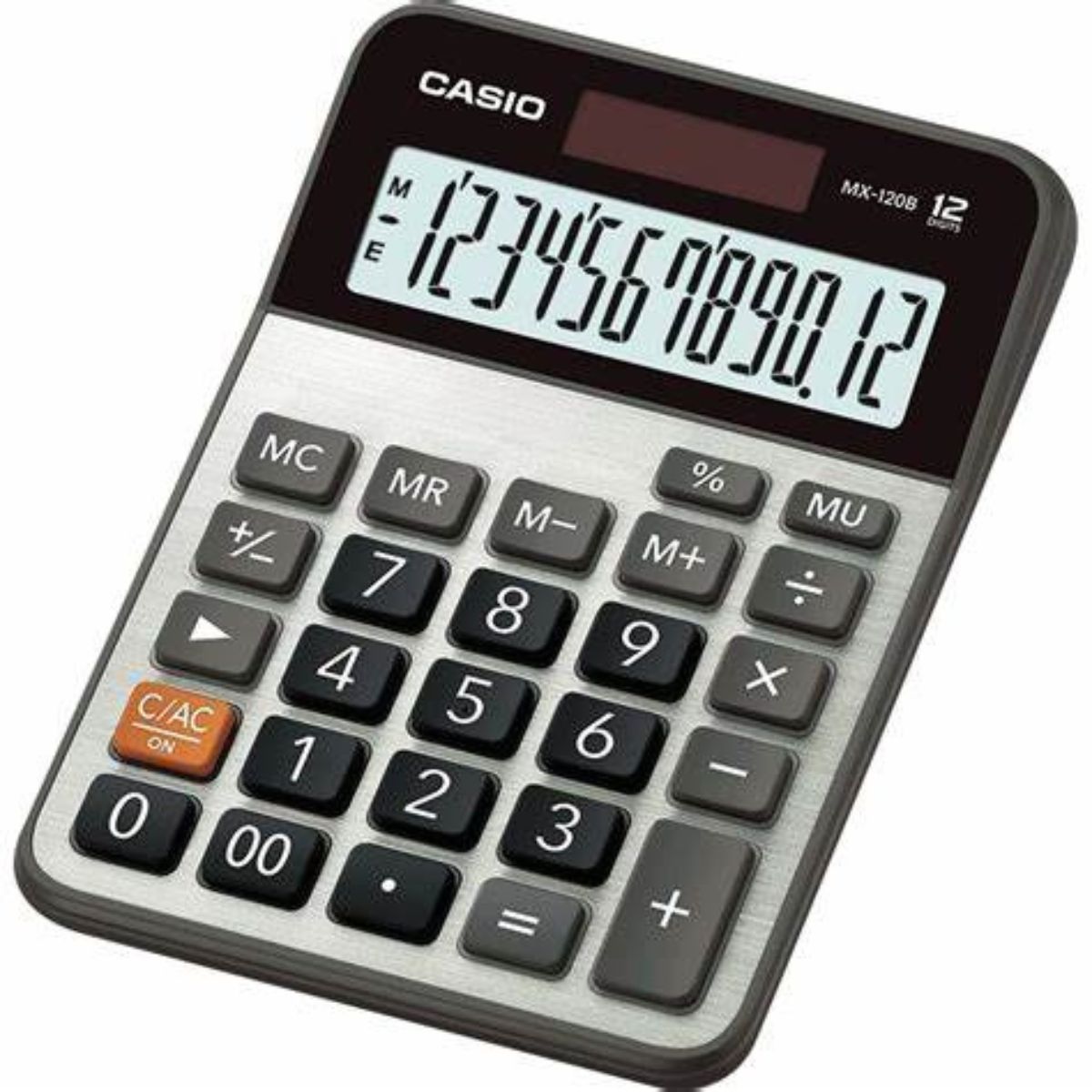 Calculadora Escritorio Casio Dx120b Negro Gris 12 Digitos
