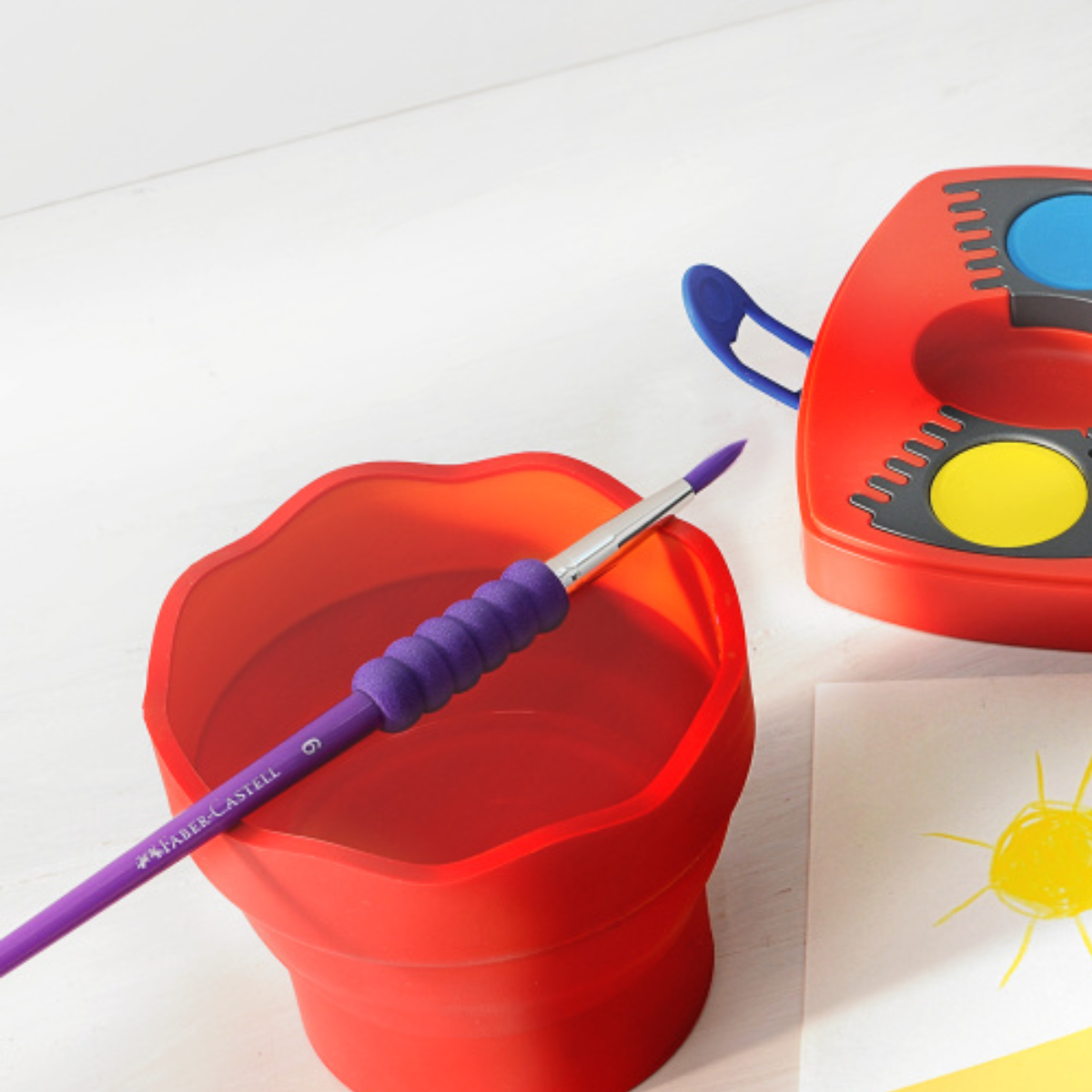 Pinceles Sintéticos Faber Castell Eva Agarre Grip 4 Pz - MarchanteMX