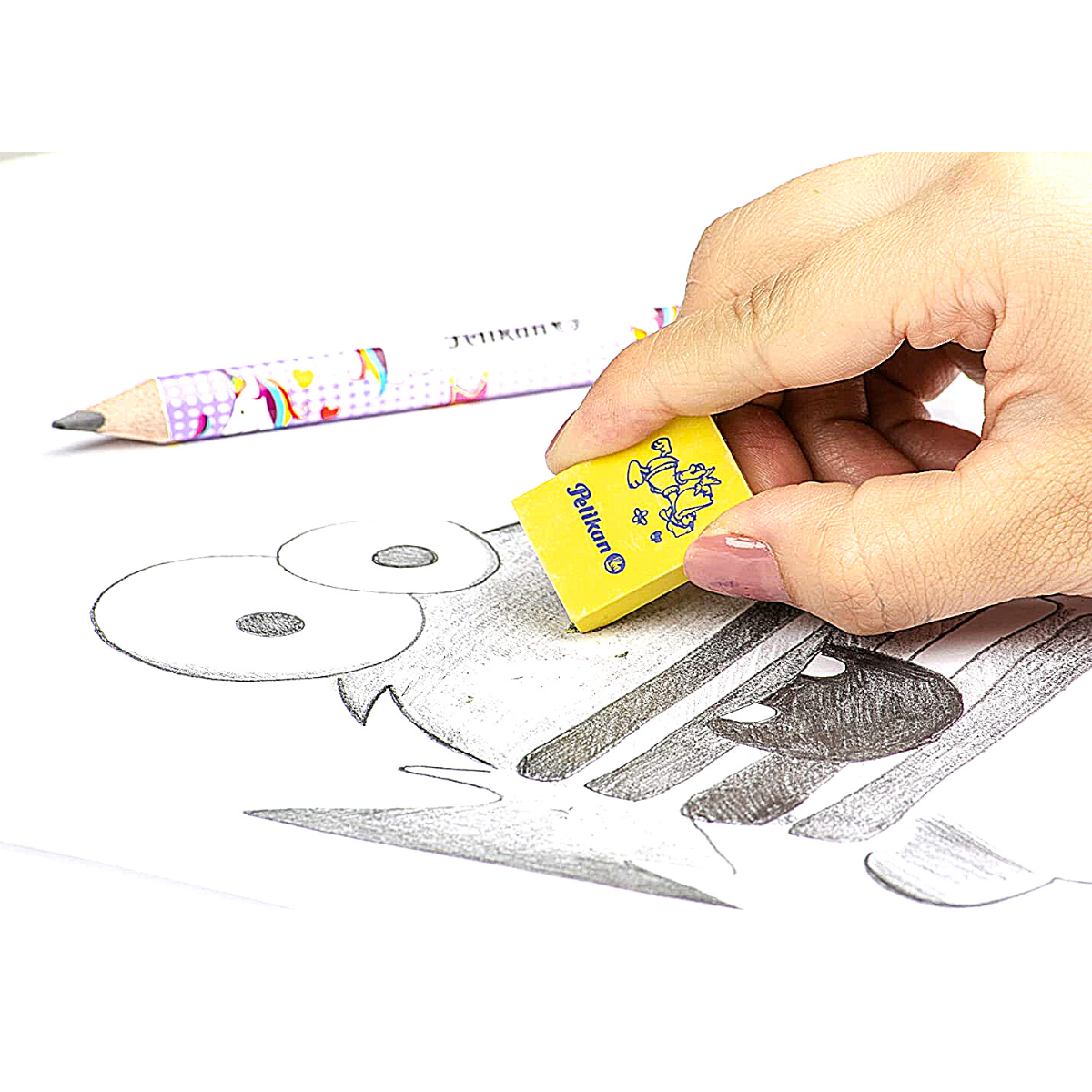 Bote de Borradores Gomas Migajon Pelikan Colores Niños 30 Piezas