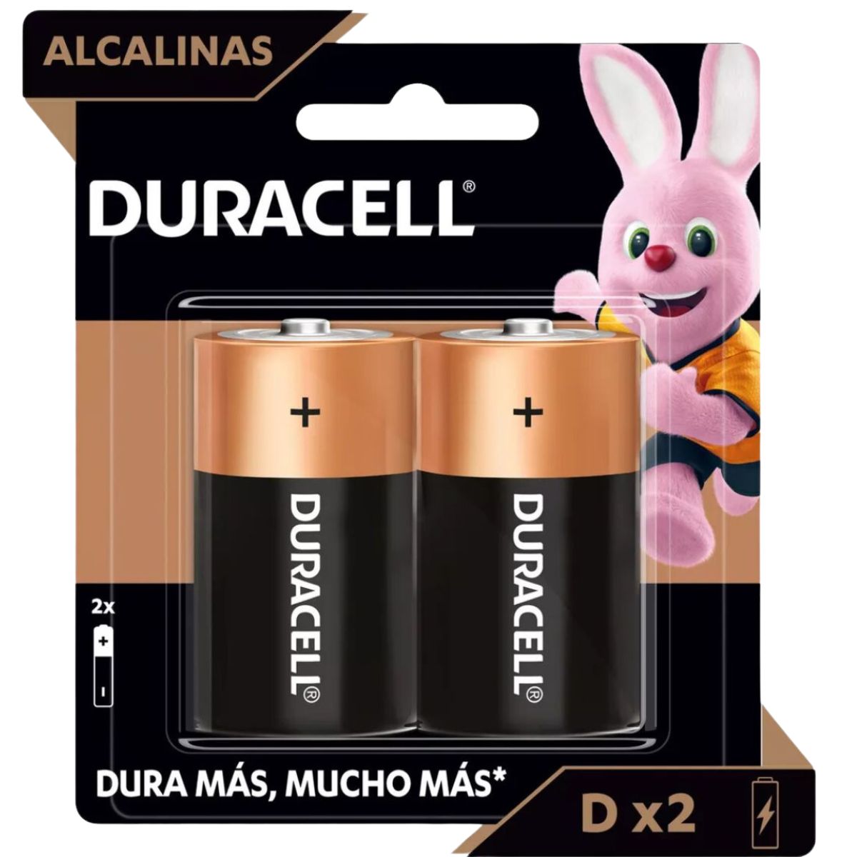 Pilas Alcalina Tipo D Duracell 1.5 V 3000 Mah
