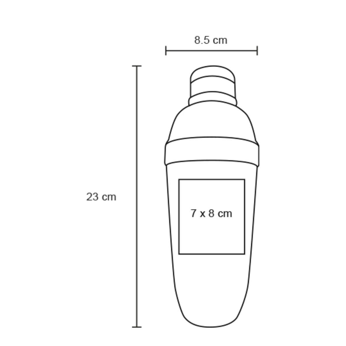 Coctelera Shaker Transparente 700ml For Promotional Bar