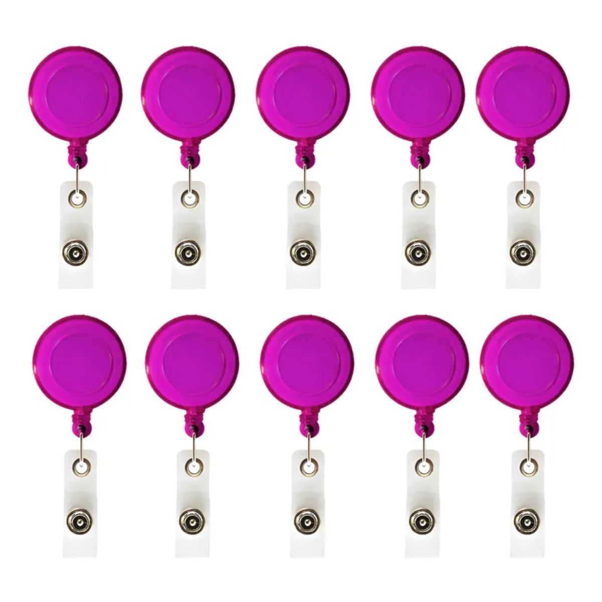 Pack 10 Yoyo Portagafete For Promotional Colores Traslucidos