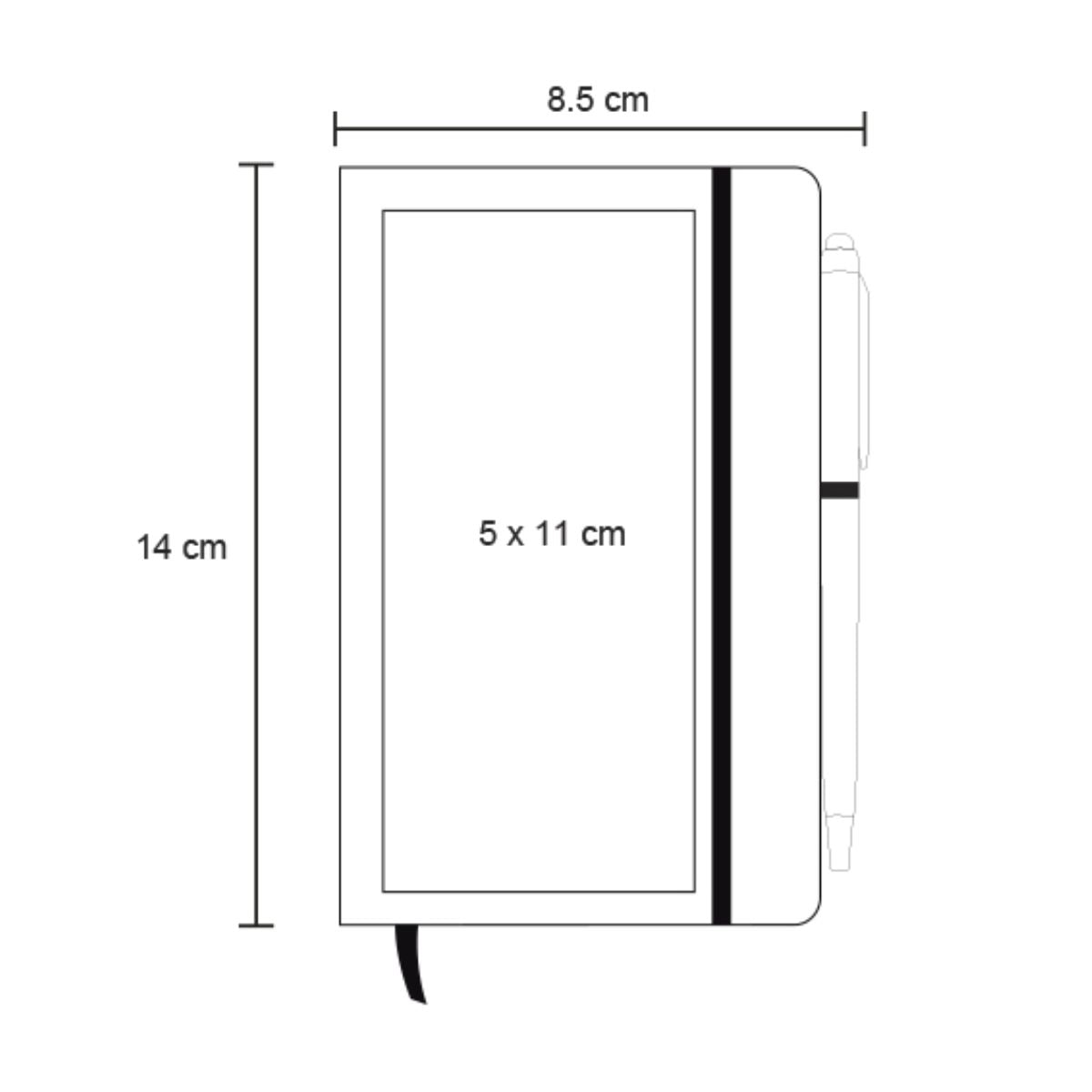Mini Libreta For Promotional Hoja Rayada Boligrafo Color Rojo