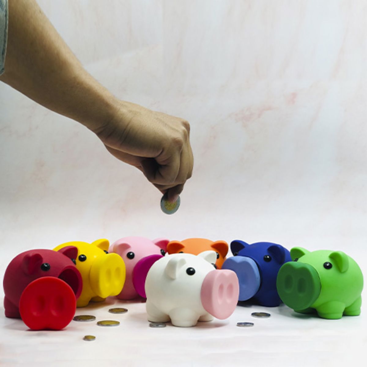 Alcancia Cerdito For Promotional Colores Nariz Removible