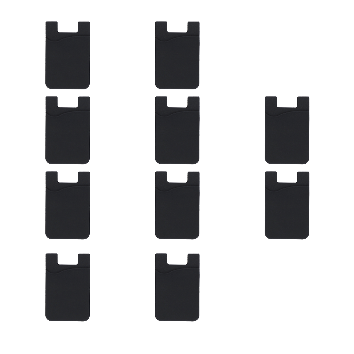 Pack 10 Tarjetero For Promotional Celular Movil Color Negro