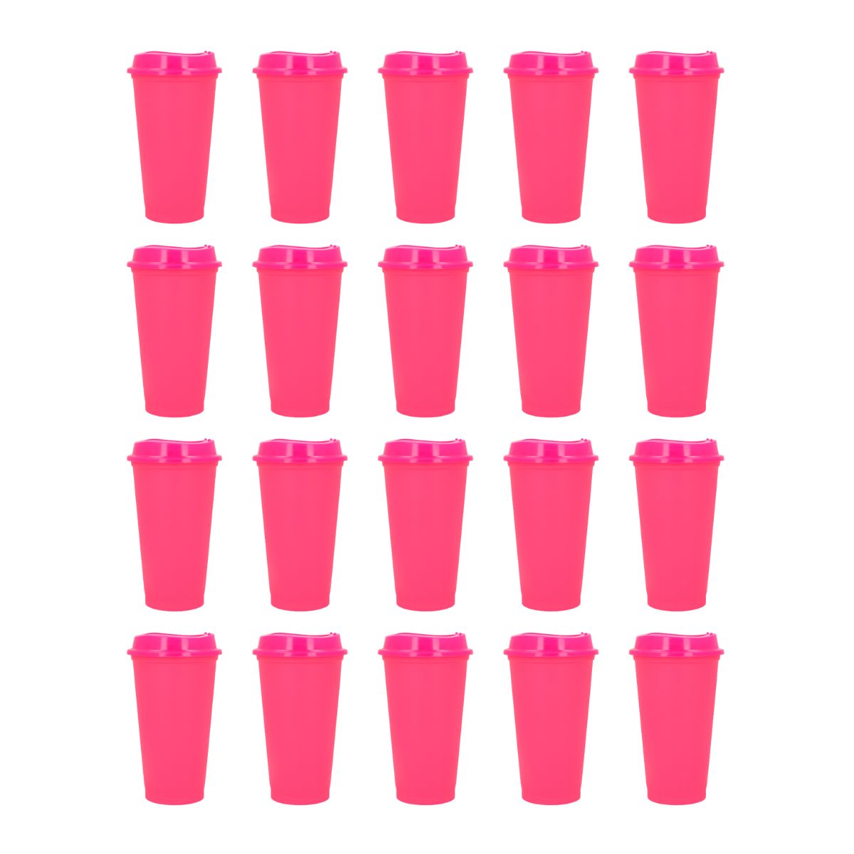 Pack 20 Vaso Plastico For Promotional Cafetero 475ml Colores