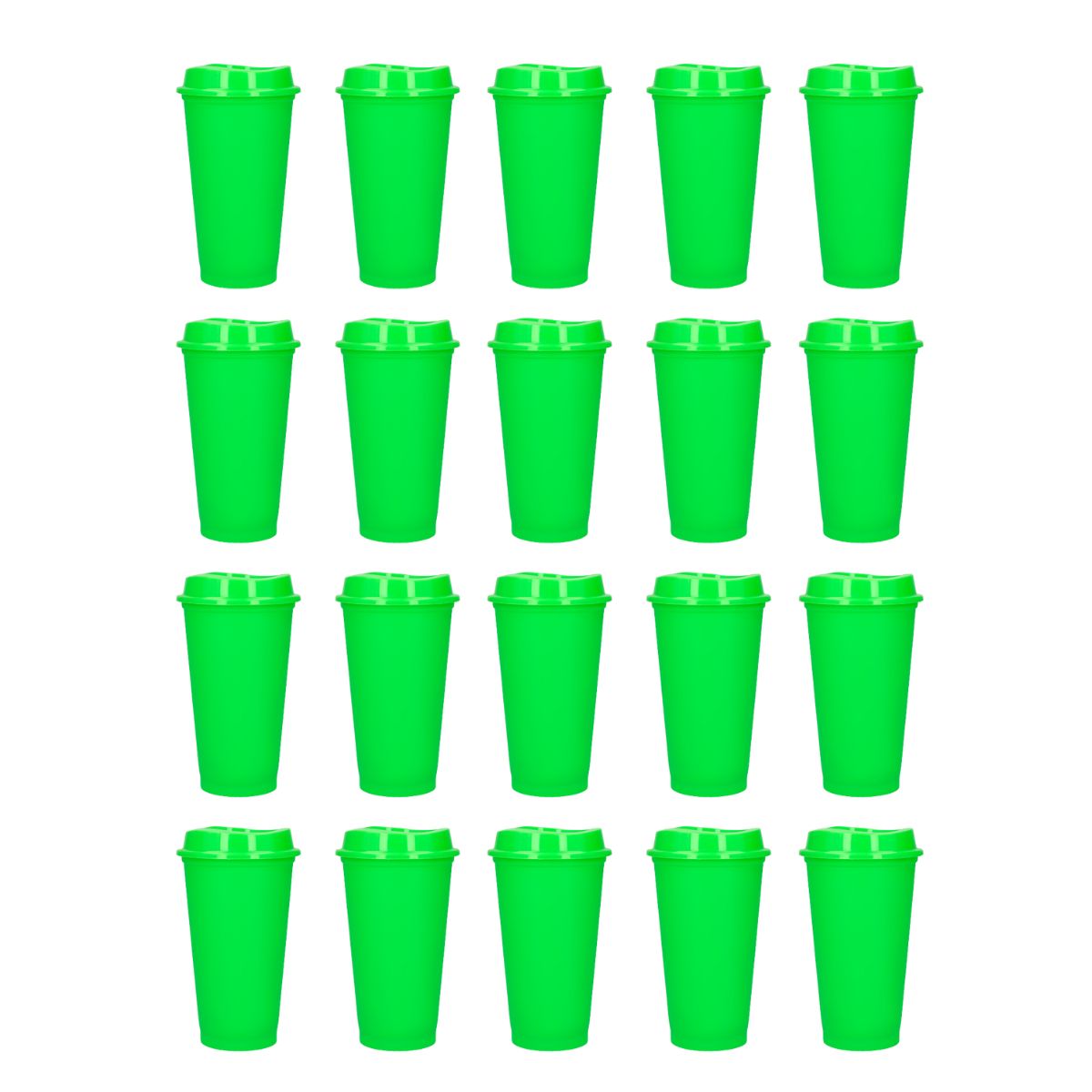 Pack 20 Vaso Plastico For Promotional Cafetero 475ml Colores