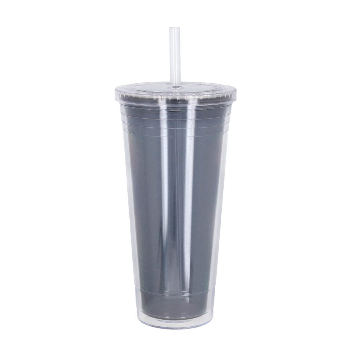 Vaso Doble Pared Popote For Promotional Plastico Colores