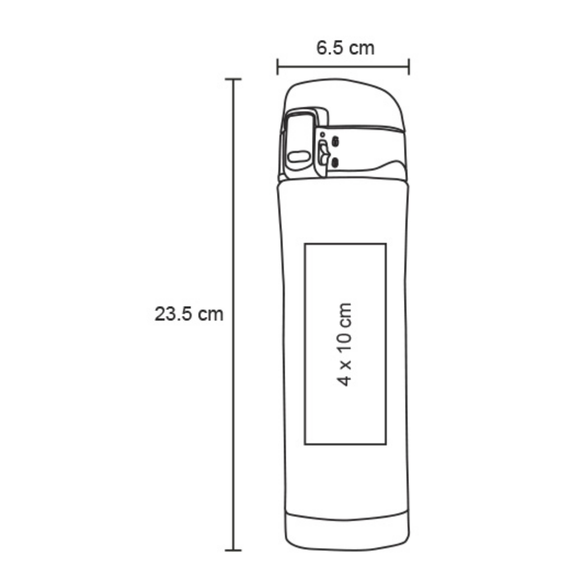 Termo Doble Pared For Promotional 500ml Color Negro Antiderrames