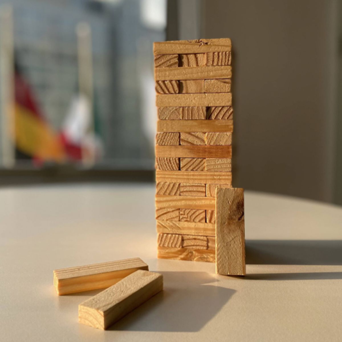 Torre Jenga For Promotional Bloques Madera Juego Mesa