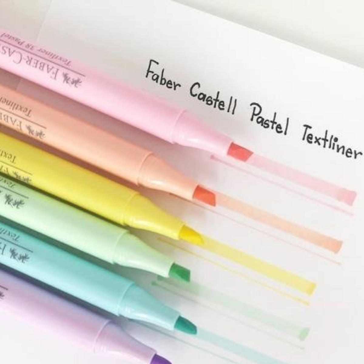 Marcatextos Pastel Delgado Faber Castell Textiliner Plus 6 Pz - MarchanteMX