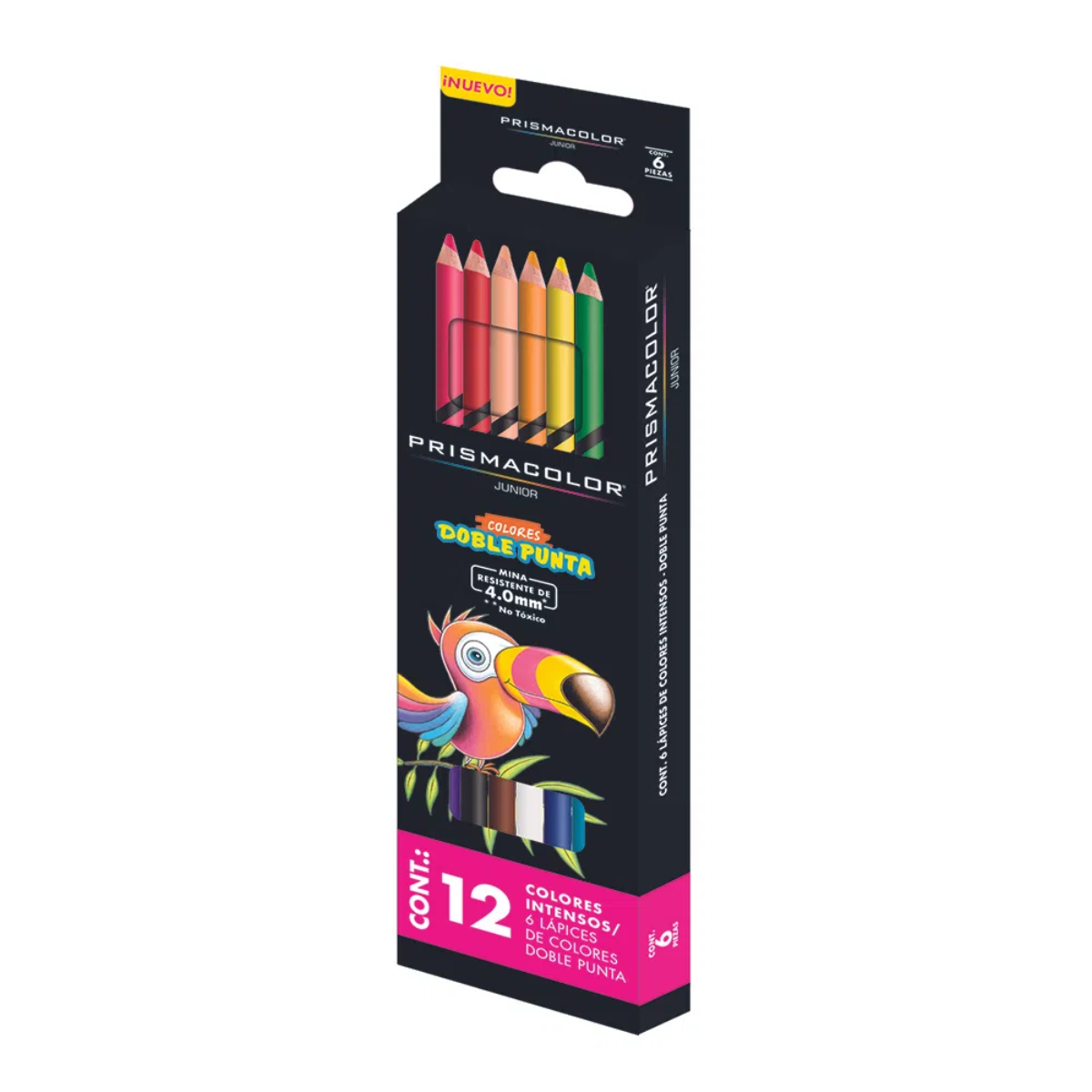 Lápices de Color Prismacolor Junior 6 Piezas Doble Punta 12 Colores