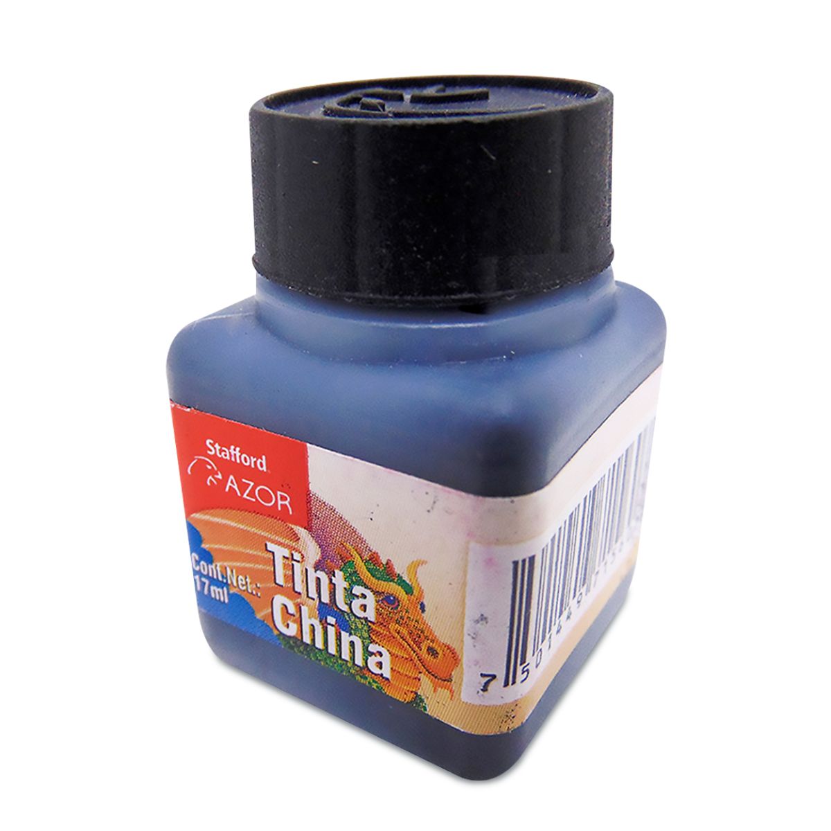10 Frascos Tinta China Negra 17ml Stafford