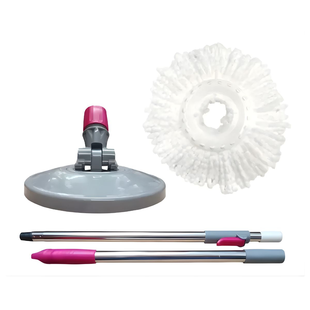 Kit Giramop Cubeta Mop Microfibra Reynera Centrifugo Gris
