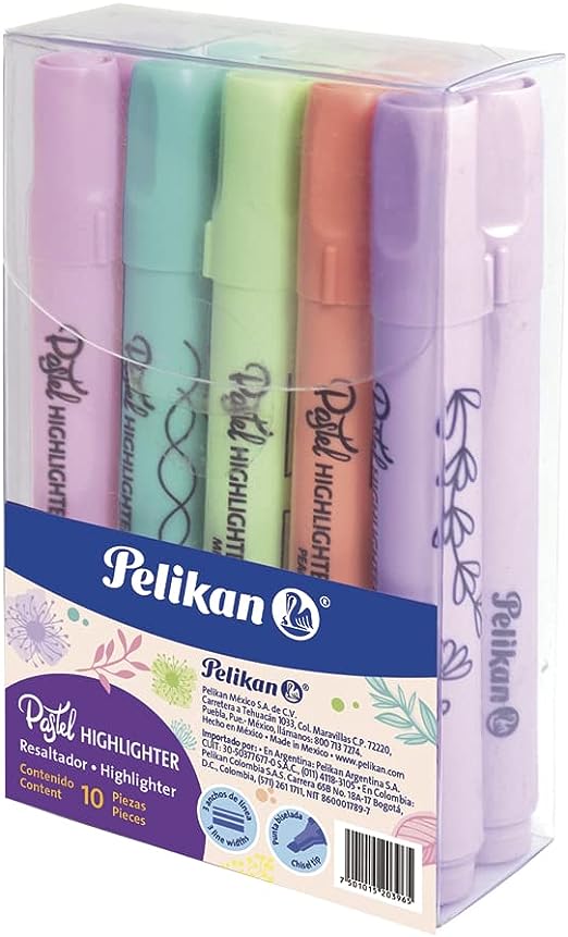 Marcatextos 414 Pelikan Colores Pastel 10 Piezas