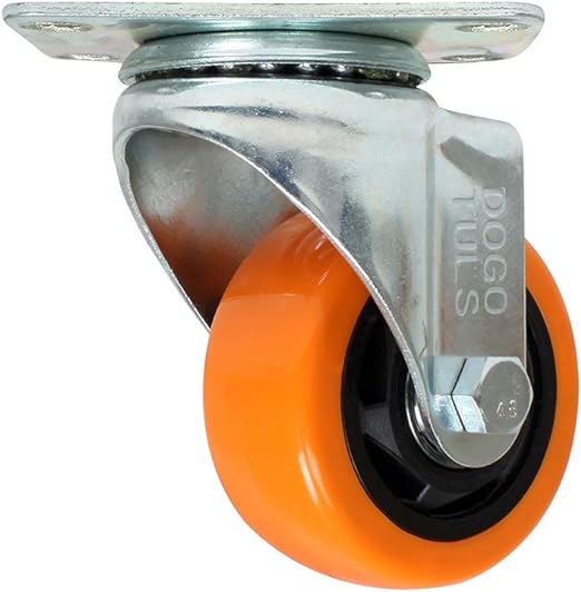 4 Pzs Rodaja Pvc Naranja Giratoria Dogotuls Placa 2´´