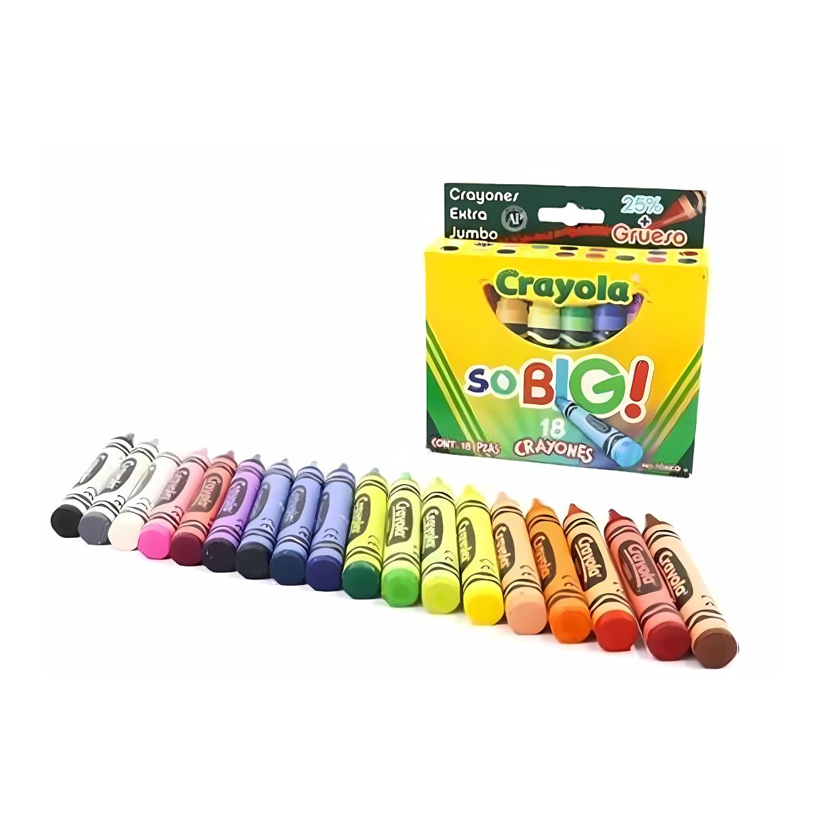 18 Crayones Extra Jumbo So Big Escolar Colorear Crayola