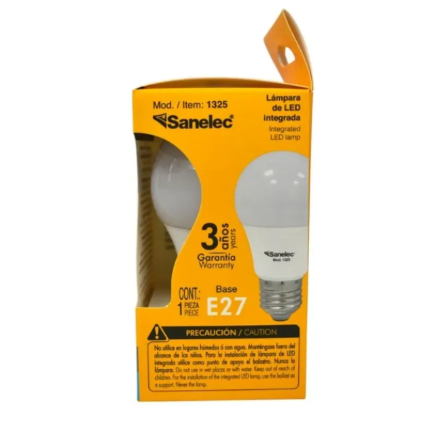 Foco Bombilla Led Sanelec 9w Luz Blanca Fría 6500k