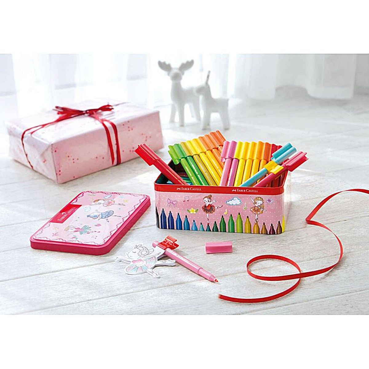 Plumones Faber Castell con Estuche Bailarina 25 Pz - MarchanteMX