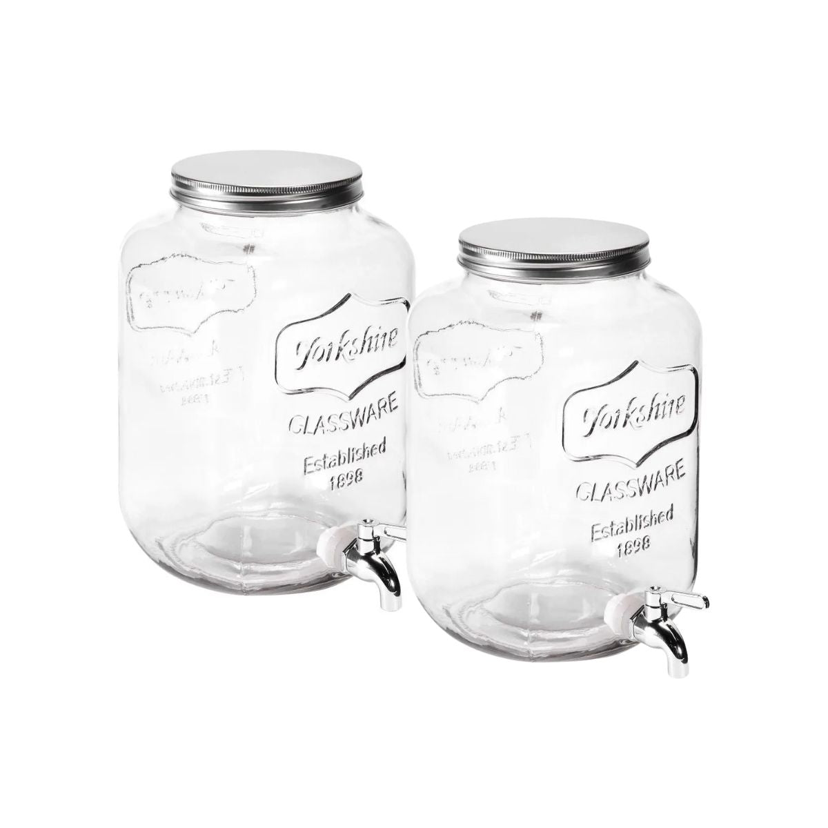 2 Pack Mason Jar Dispensador Bebidas 8 Lt Vitrolero Agua