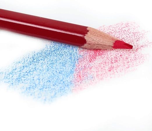 Lápices Bicolor Azul Oscuro Rojo Carmín Pelikan 10 Piezas