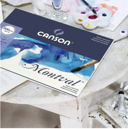 Block Papel Acuarela Canson Grano Nube Montval 29.7x42cm 12h