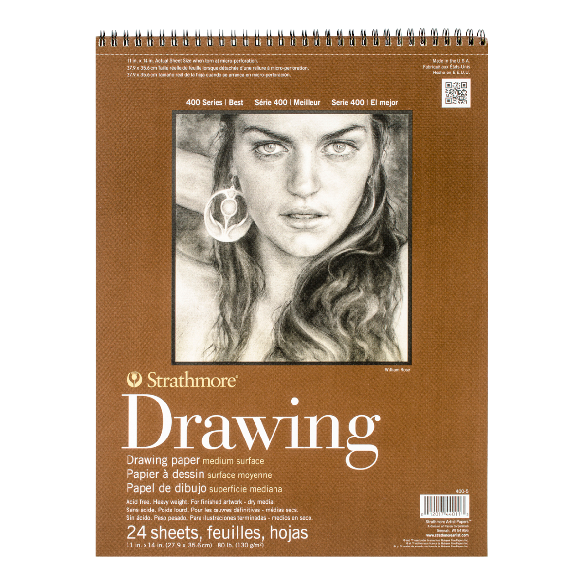 Cuaderno Dibujo Strathmore Block Papel 27.9x35.6cm 24 Hojas