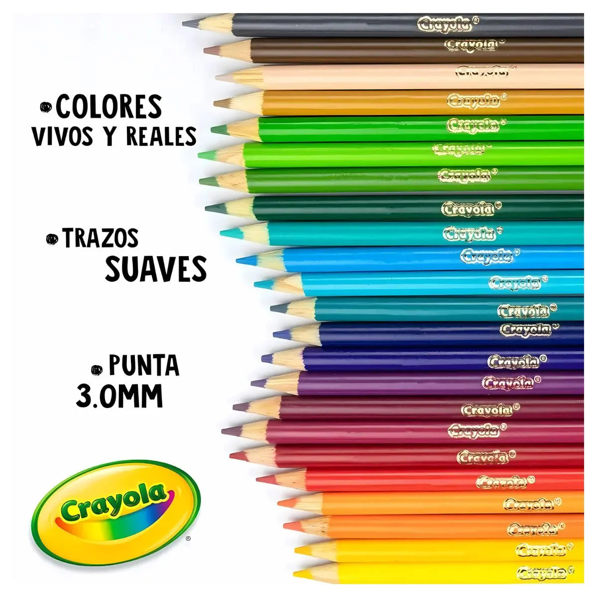 Lápices De Colores Crayola Premium Caja Con 24 Colores - Crayola - vista lateral