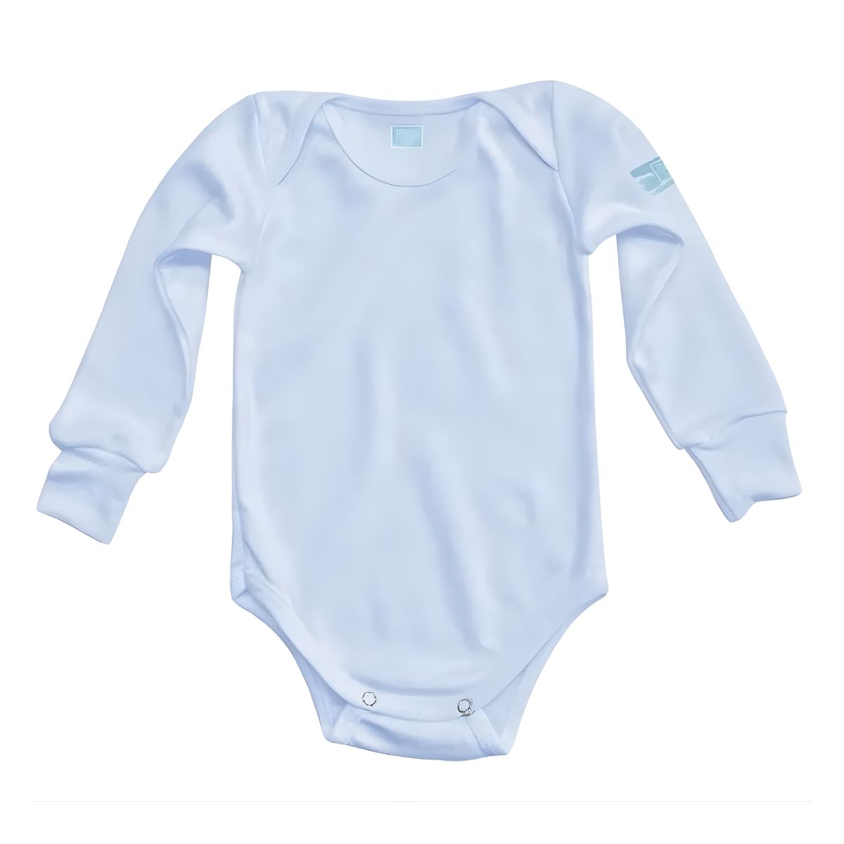 3pz Pañalero Liso Manga Corta Y Larga Ropa Bebé Color Azul Claro