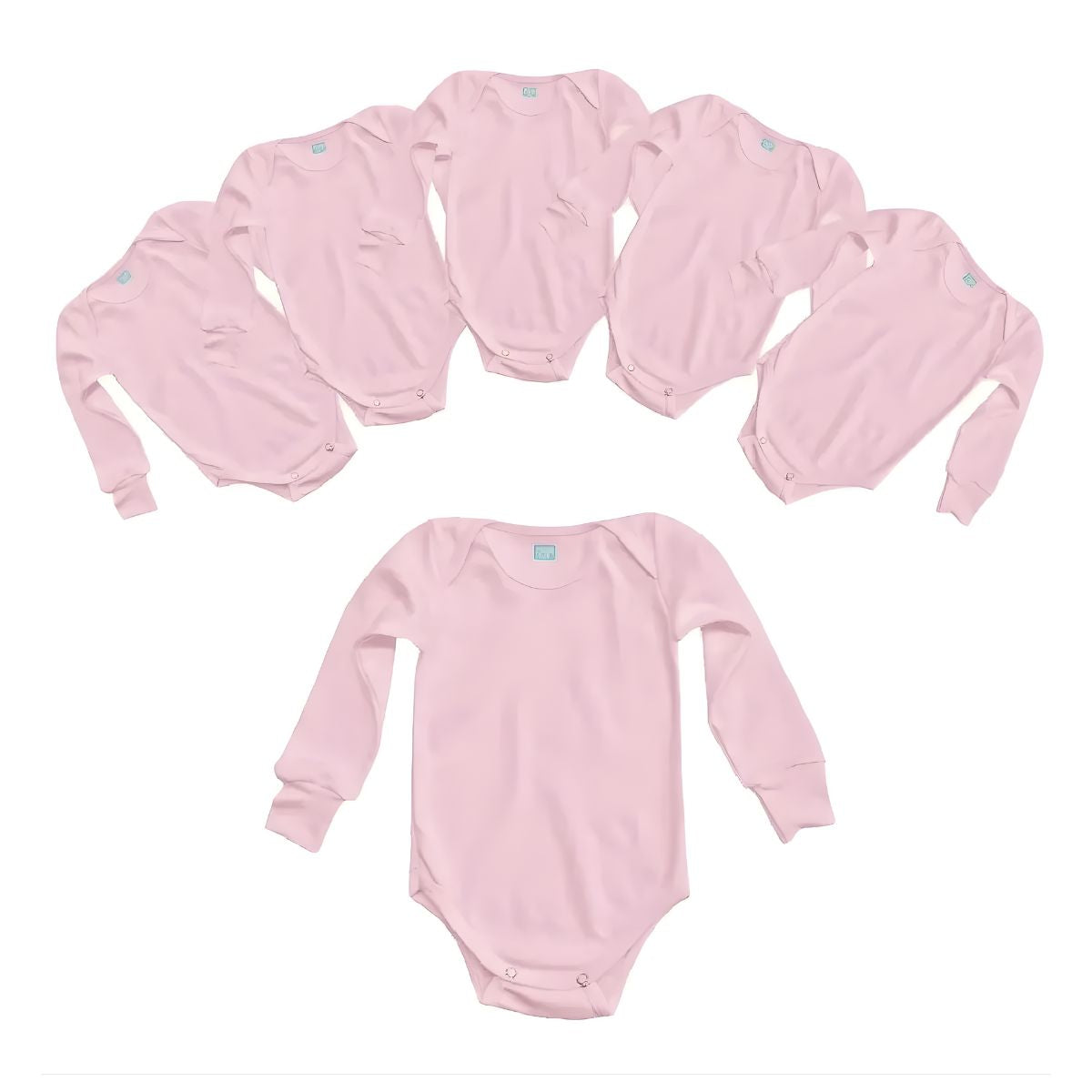 6pz Pañalero Rosa Ropa Bebé Niño Niña Manga Larga y Corta