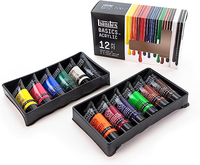 Pintura Acrílica Basics Set 12 Colores Tubo 22ml Liquitex