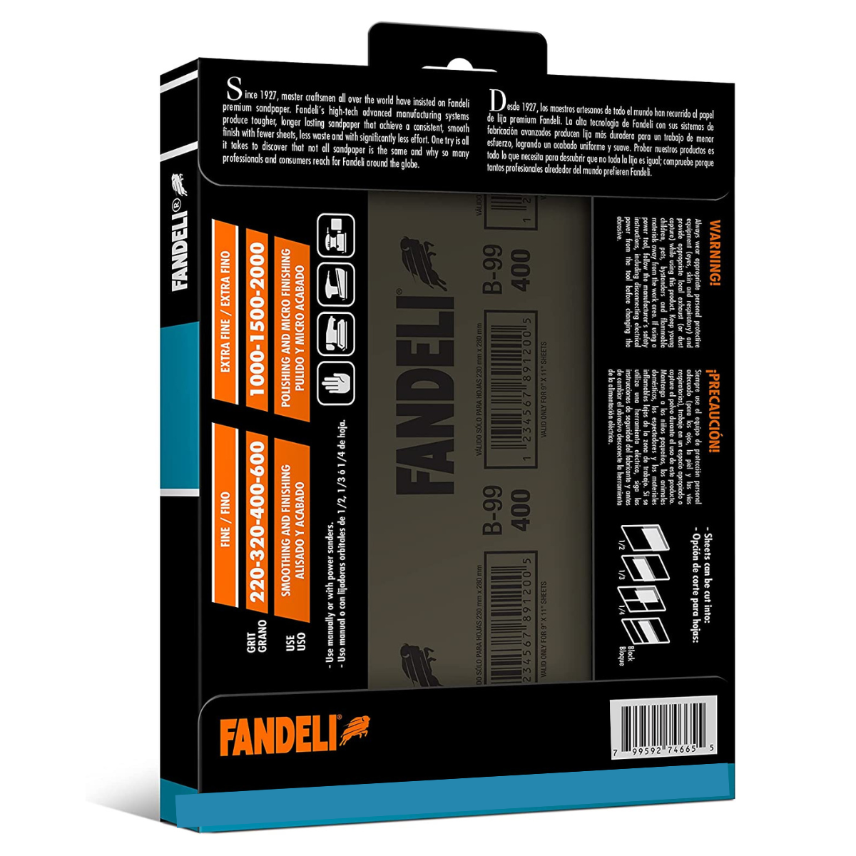 Kit 25 Lijas Agua Granos 220 / 320 / 400 Fandeli