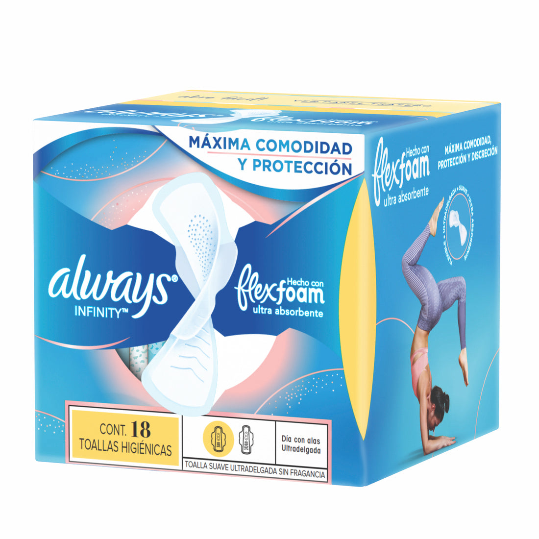 18 Toallas Femeninas Always Infinity Flexfoam Ultradelgada