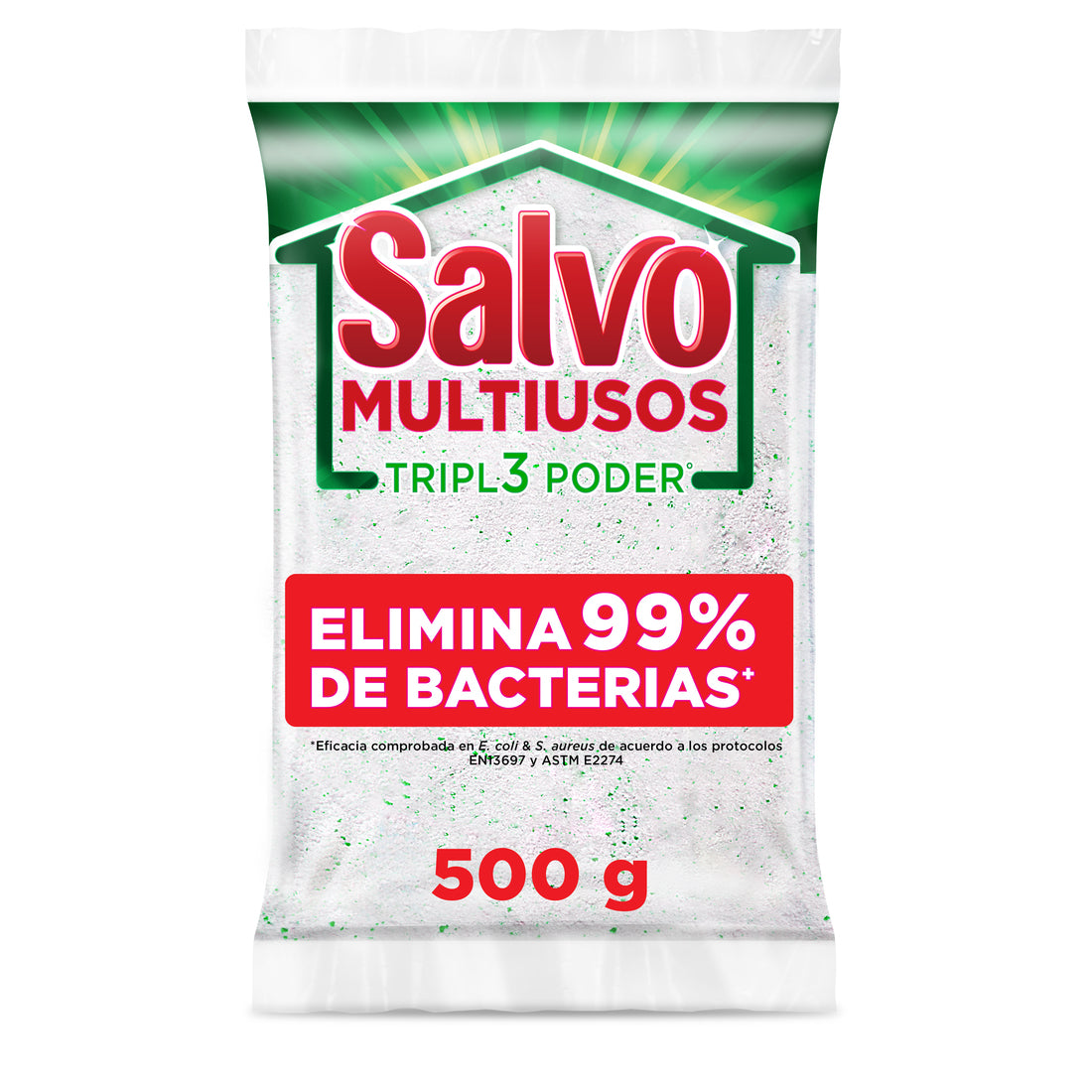 Detergente En Polvo Salvo 500gr Limon Triple Poder Multiusos