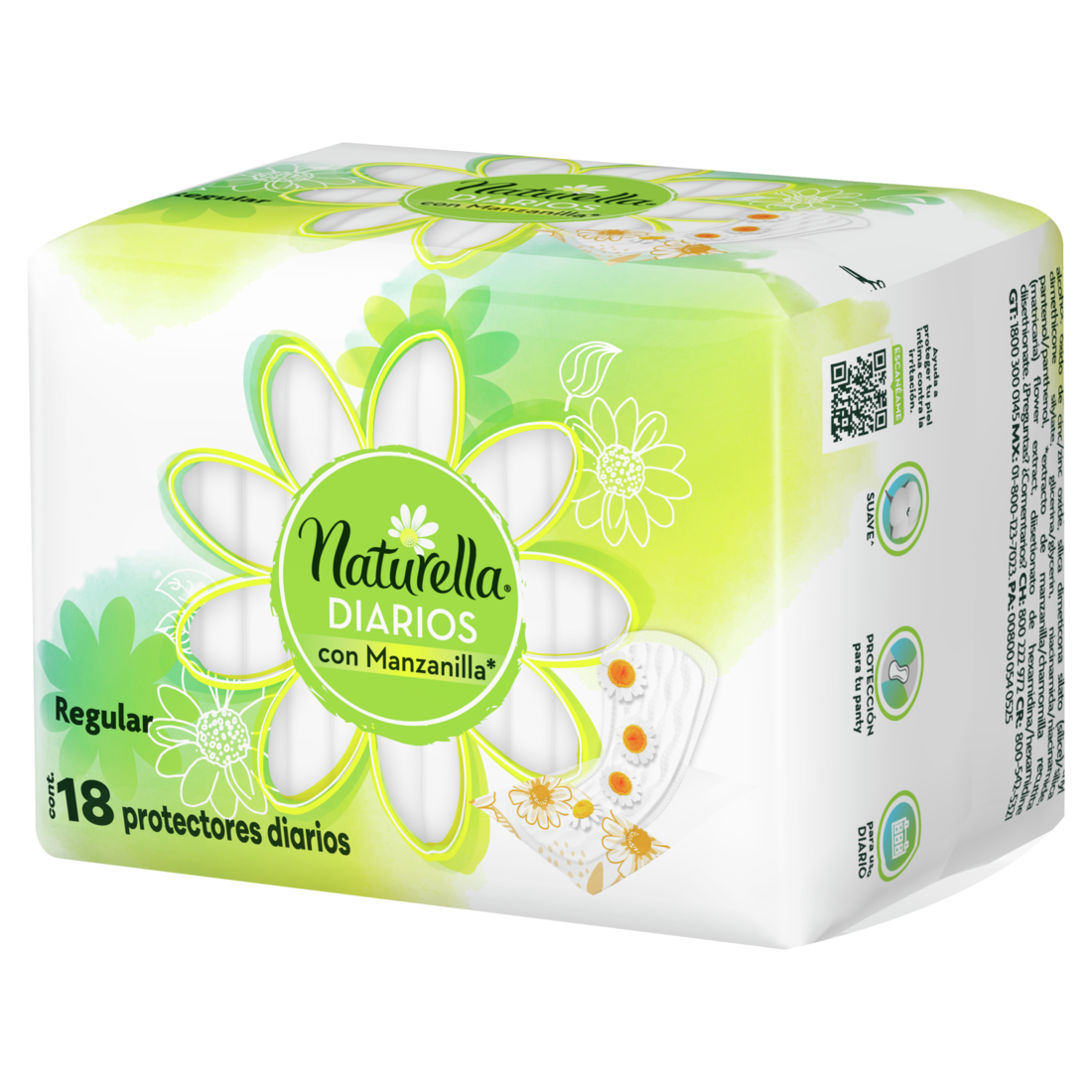 18 Protectores Diarios Regular Naturella Manzanilla