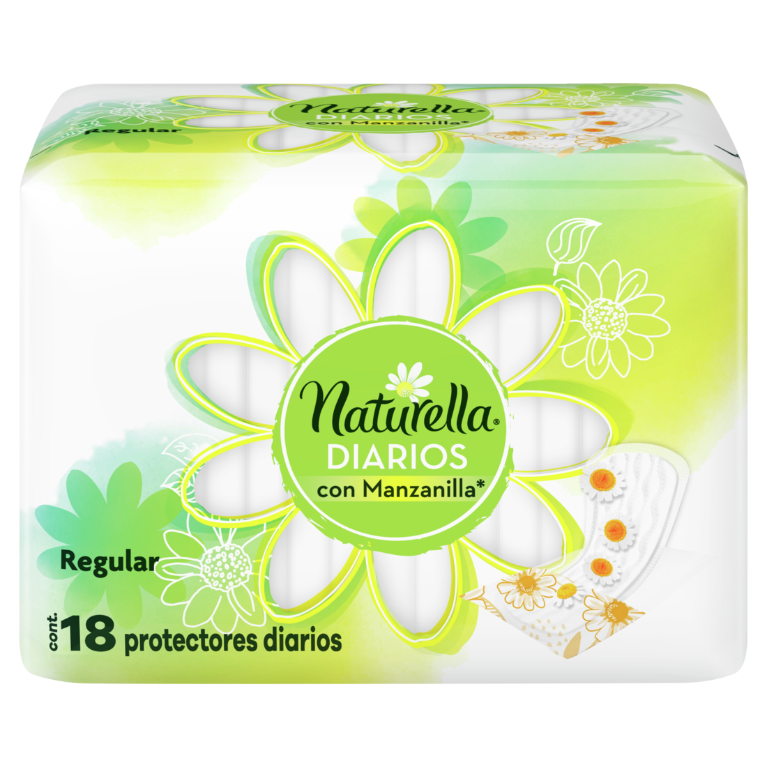 18 Protectores Diarios Regular Naturella Manzanilla