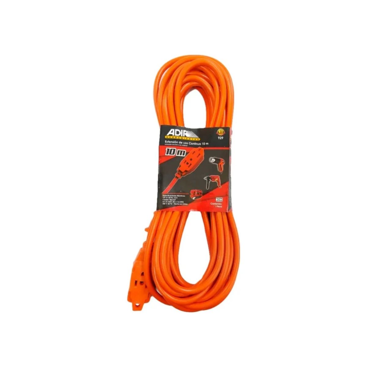 Extension Electrica de Uso Rudo 10 m Adir