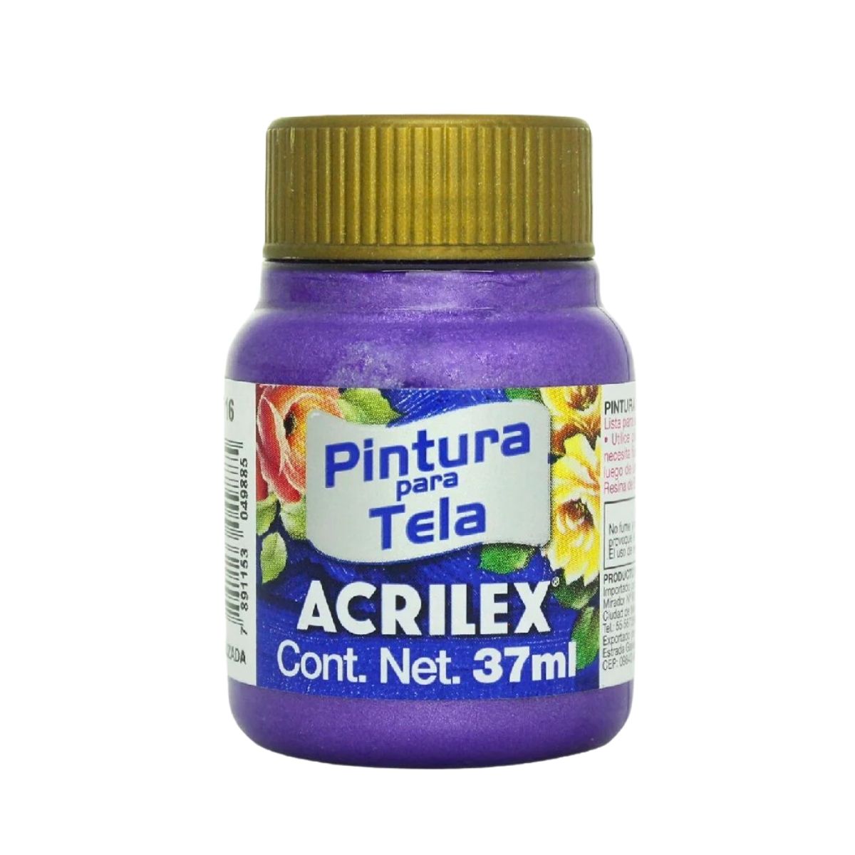 Pintura Acrilica Metalizada Tela Acrilex 37ml Color a Escoger