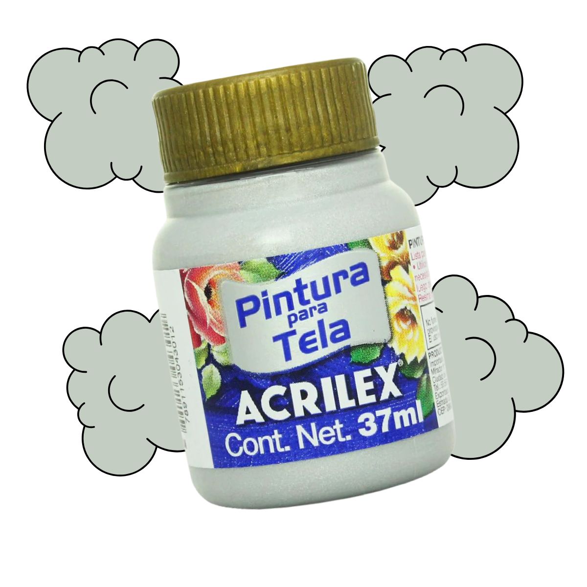 Pintura Acrilica Metalizada Tela Acrilex 37ml Color a Escoger