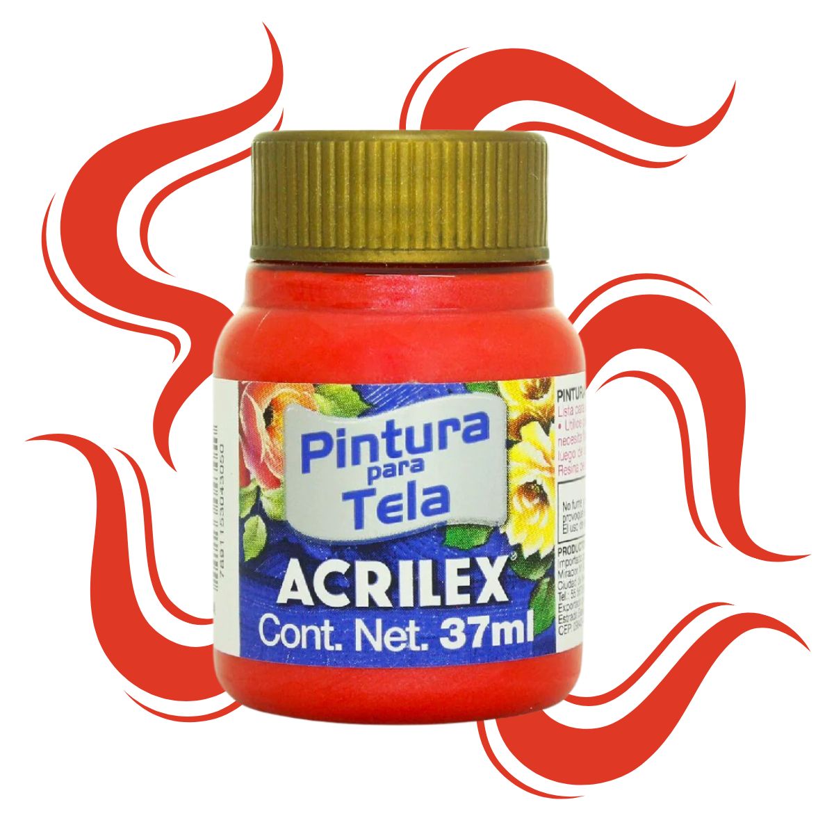 Pintura Acrilica Metalizada Tela Acrilex 37ml Color a Escoger