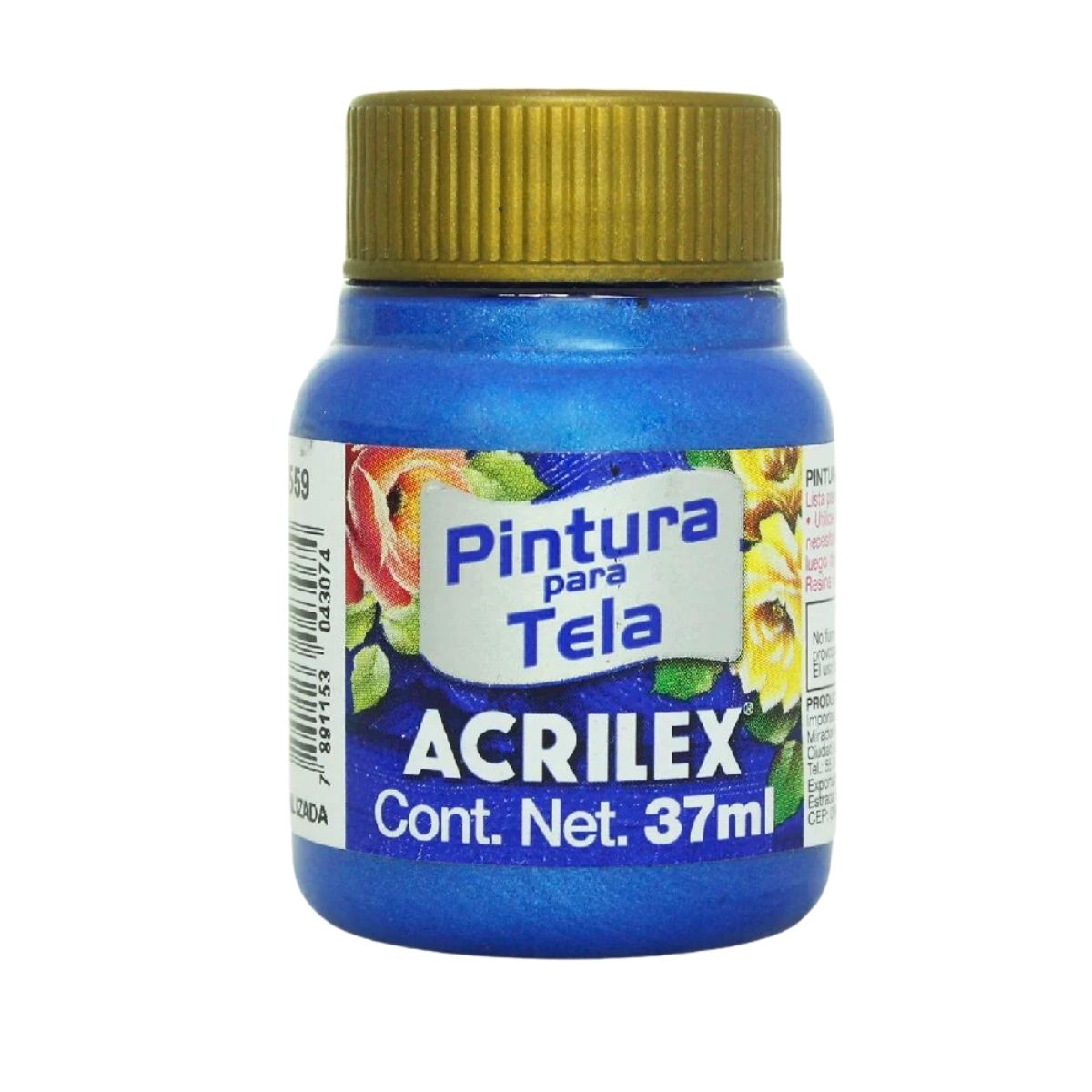 Pintura Acrilica Metalizada Tela Acrilex 37ml Color a Escoger
