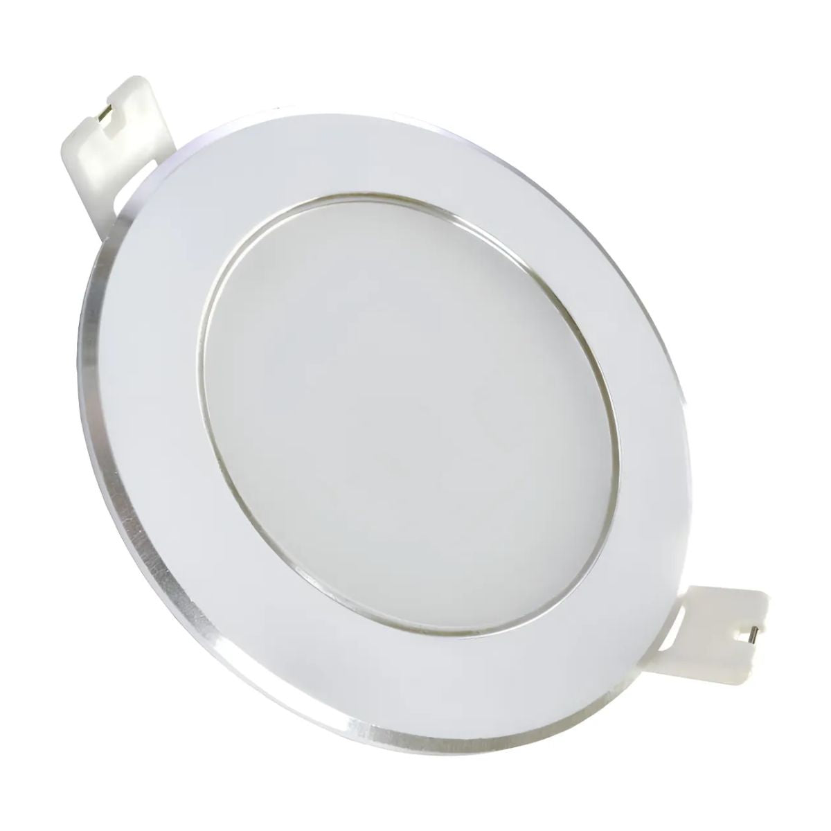 Empotrado Plano Satin 9w Adir Luz Led Blanca Frio Plateado