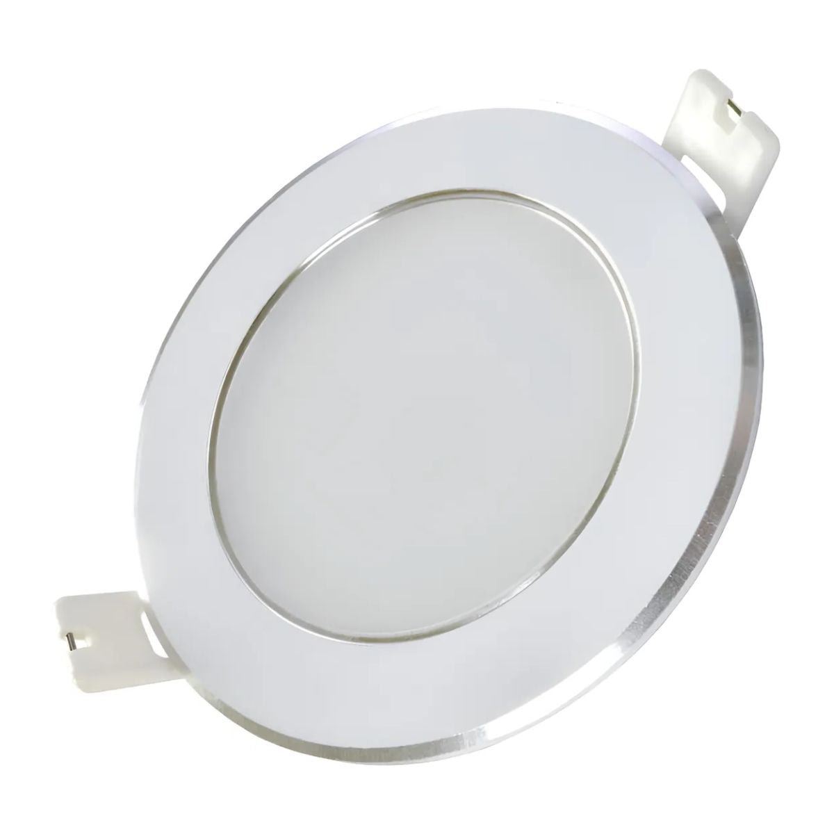 Empotrado Plano Satin 9w Adir Luz Led Blanca Frio Plateado