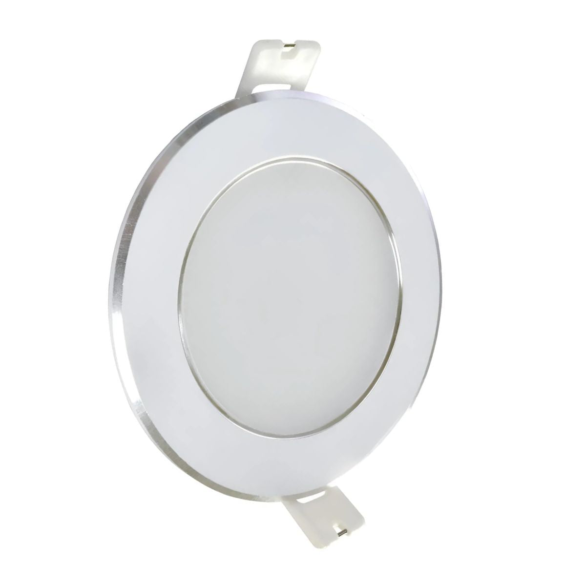 Empotrado Plano Satin 9w Adir Luz Led Blanca Frio Plateado