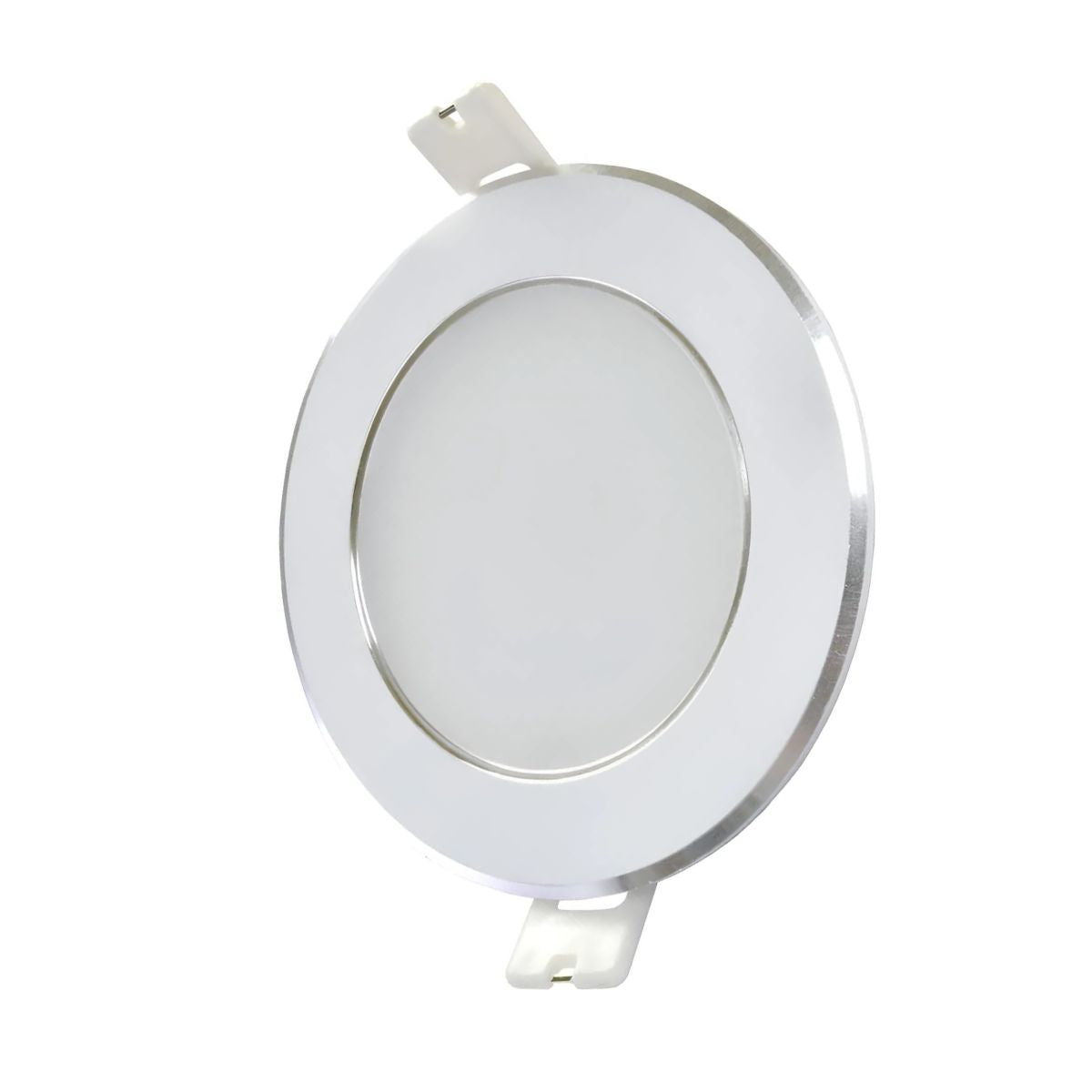 Empotrado Plano Satin 9w Adir Luz Led Blanca Frio Plateado