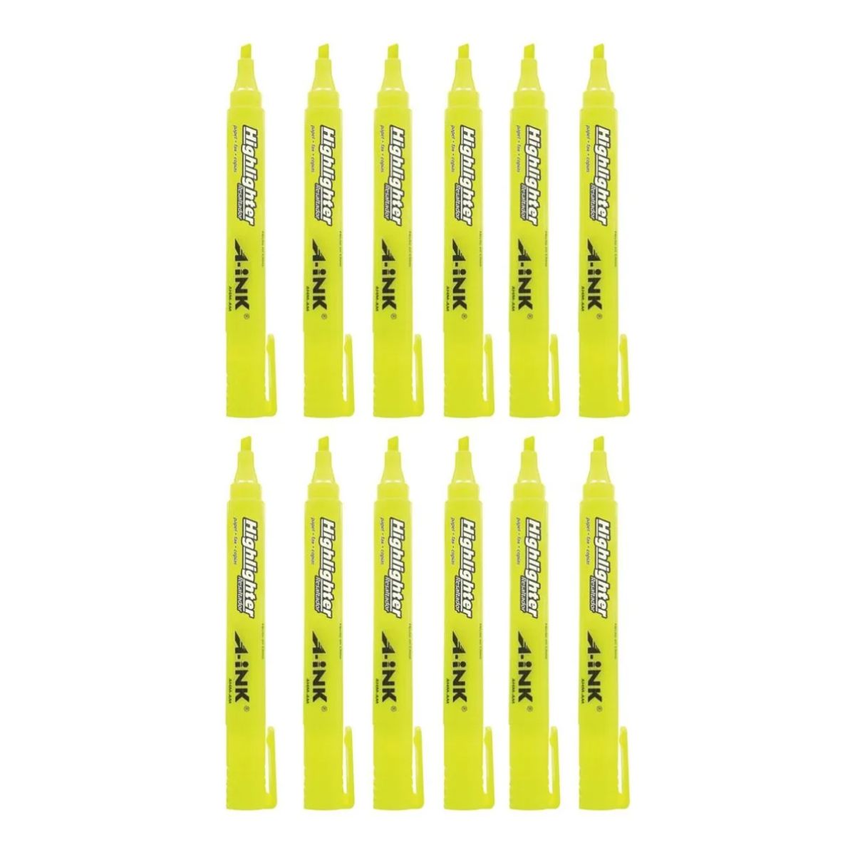 12 Marcatextos A-ink Resaltador Punta Cincel Color A Elegir