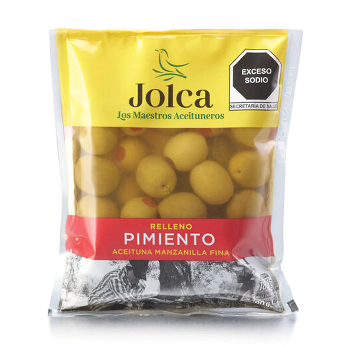 Aceituna Verde Con Pimiento Manzanilla Jolca Bolsa 185g