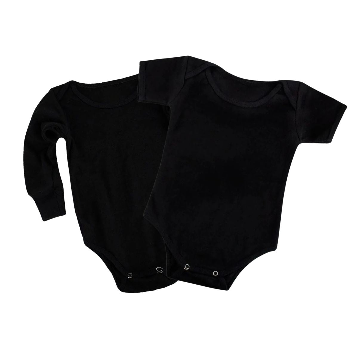 Pañalero Negro Ropa Bebé Niño Niña Manga Larga y Corta