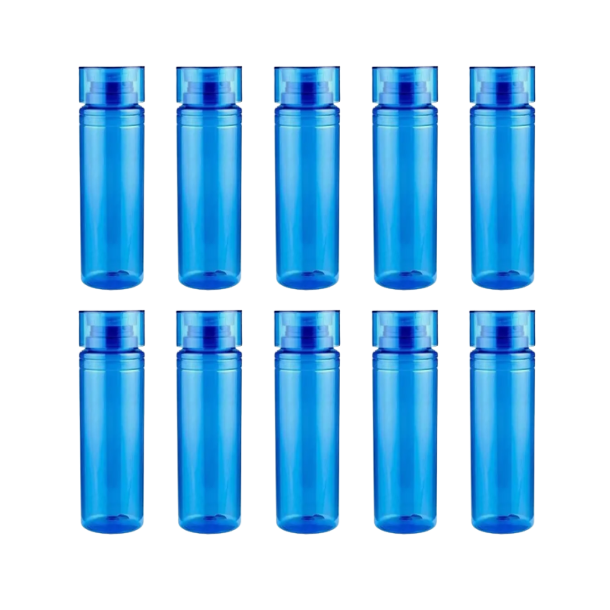 10 Cilindros Plástico Agua 850 ml Colores Anfora Botella Agua Promoopcion